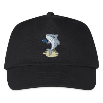 Hai Tennis Racket - Kids’ Baseball Cap - black - Front