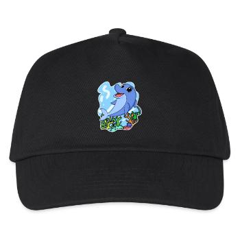 Delfin - Säugetier Meerestier Naturschutz Umwelt - Kinder Basecap - Schwarz - Vorne