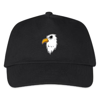 Adler Kopf - Kinder Basecap - Schwarz - Vorne