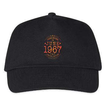 Geburtstag Juni 1967 Limited Edition Vintage - Kinder Basecap - Schwarz - Vorne