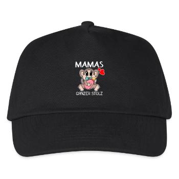 Baby Geburt Schwanger Babyspruch Sprüche - Kinder Basecap - Schwarz - Vorne