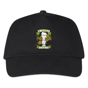Comic Mumie, Cartoon-Mumie, lustiger Spruch - Kinder Basecap - Schwarz - Vorne
