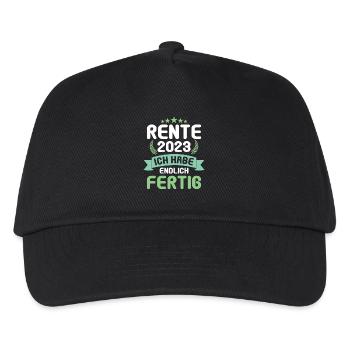 Rentner 2023 Rentnerin 2023 Rente 2023 - Kinder Basecap - Schwarz - Vorne