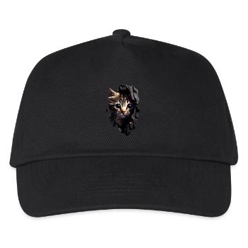 Cat Motif Art Cat Design Domestic Cat Meow Cat - Kids’ Baseball Cap - black - Front