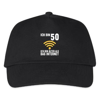 Ich bin 50 Ich bin älter als das Internet - Kinder Basecap - Schwarz - Vorne