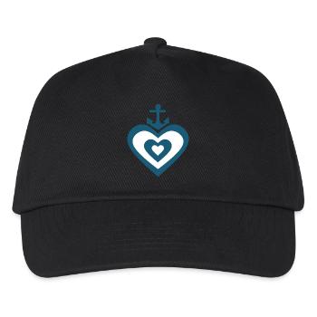 Heart Anchor Northern Germany Seaman Sailor Captain - Kids’ Baseball Cap - black - Front