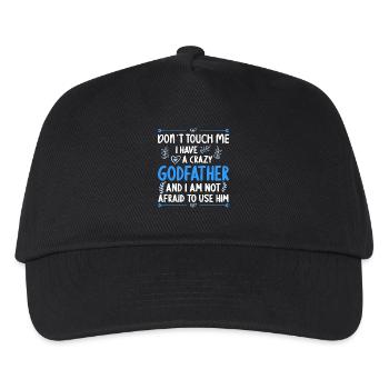 I have a crazy godfather - Kids’ Baseball Cap - black - Front
