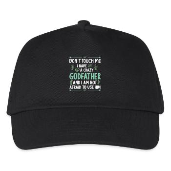 I have a crazy godfather - Kids’ Baseball Cap - black - Front