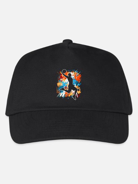 Basketball Basketballer - Kinder Basecap - Schwarz