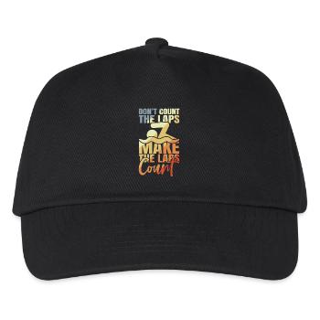 Motivating swim spell - Kids’ Baseball Cap - black - Front