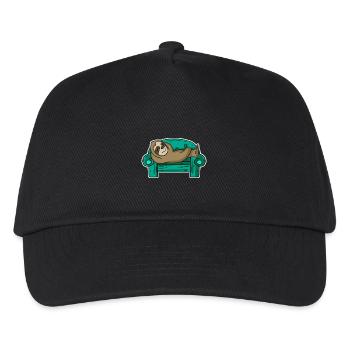 Faultier Faul - Kinder Basecap - Schwarz - Vorne