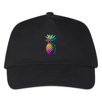 EDM Musik Rave Festival Ananas Techno - Kinder Basecap - Schwarz - Vorne