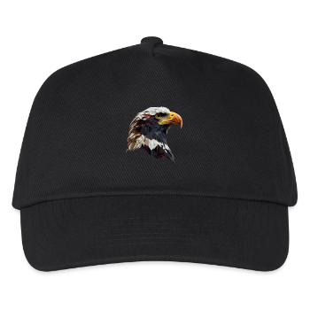 Conception polygonale cool avec un pygargue à tête blanche - Casquette de baseball Enfant - noir - Devant