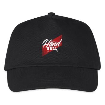 Handball Handballer - Kinder Basecap - Schwarz - Vorne