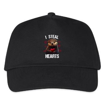 I steal hearts Otter - Kinder Basecap - Schwarz - Vorne