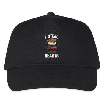 I steal hearts Otter - Kinder Basecap - Schwarz - Vorne