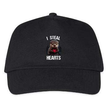 I steal hearts Otter - Kinder Basecap - Schwarz - Vorne