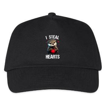 I steal hearts Otter - Kinder Basecap - Schwarz - Vorne