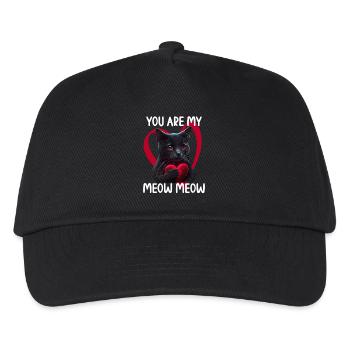 You are my Meow Meow Katze - Kinder Basecap - Schwarz - Vorne