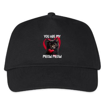 You are my Meow Meow Katze - Kinder Basecap - Schwarz - Vorne