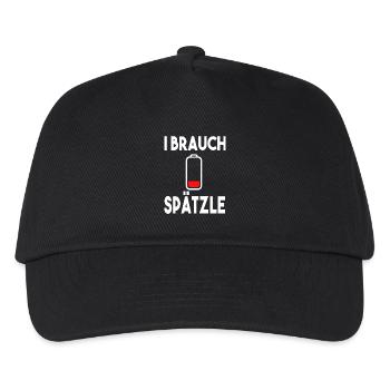 I brauch Spätzle Schwäbisch Schwaben - Kinder Basecap - Schwarz - Vorne