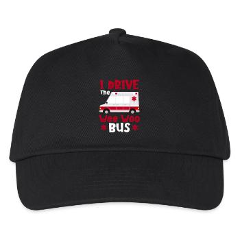 I Drive The Wee Woo Bus Ambulance Driver Paramedic - Kids’ Baseball Cap - black - Front