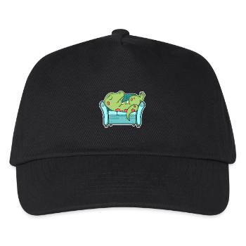 Lit de dinosaure Sommeil Fatigué - Casquette de baseball Enfant - noir - Devant