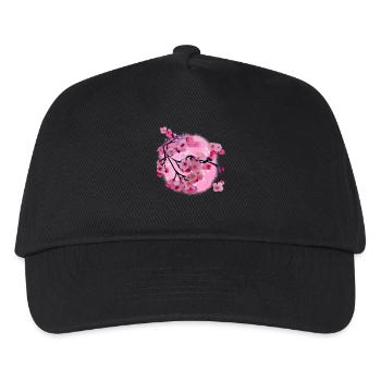 Japanese Cherry Blossom Art - Kids’ Baseball Cap - black - Front