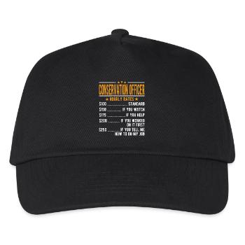 Nature conservation officer hourly wage - Kids’ Baseball Cap - black - Front