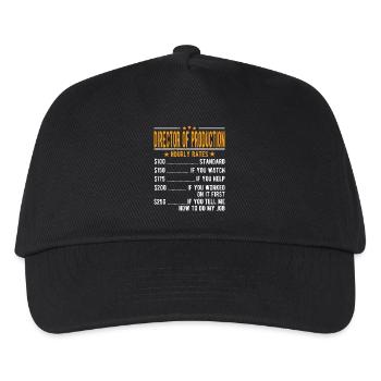 Production Director Hourly Wage - Kids’ Baseball Cap - black - Front