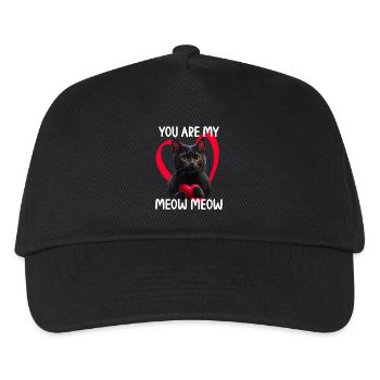 You are my Meow Meow Katze - Kinder Basecap - Schwarz - Vorne