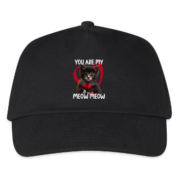 You are my Meow Meow Katze - Kinder Basecap - Schwarz - Vorne