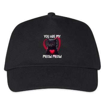 You are my Meow Meow Katze - Kinder Basecap - Schwarz - Vorne