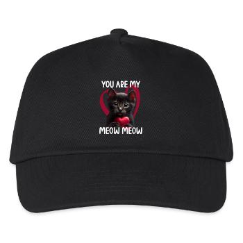 You are my Meow Meow Katze - Kinder Basecap - Schwarz - Vorne