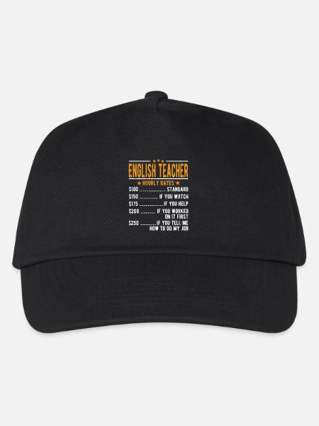 Salaire horaire des professeurs d’anglais - Casquette de baseball Enfant - noir