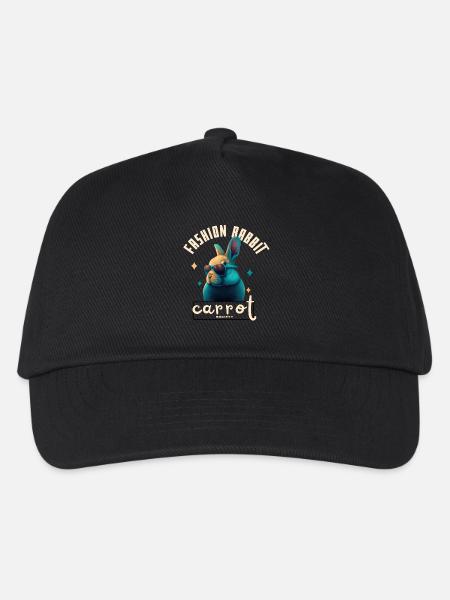 Fashion Pop Karottenhase - Kinder Basecap - Schwarz