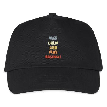 Baseball slogan - Kids’ Baseball Cap - black - Front
