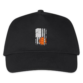 Patriotic basketball player - Kids’ Baseball Cap - black - Front