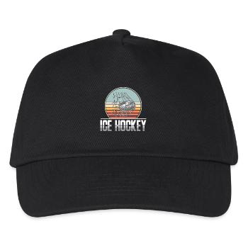 Eishockey - Kinder Basecap - Schwarz - Vorne