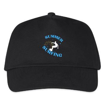 Tissu de surf d’été Vibe - Casquette de baseball Enfant - noir - Devant