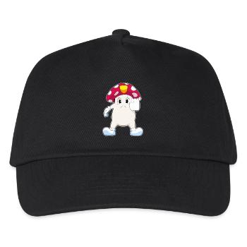 Pilz Polizist Polizei - Kinder Basecap - Schwarz - Vorne