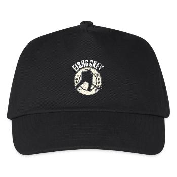 Eishockey - Kinder Basecap - Schwarz - Vorne