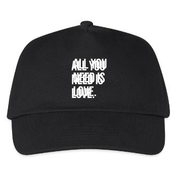 Alles, was du brauchst, ist Liebe - Kinder Basecap - Schwarz - Vorne