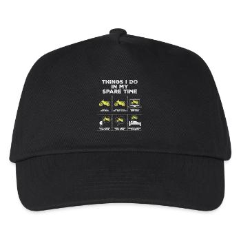Dinge in meiner Freizeit Dirt Bike Motocross - Kinder Basecap - Schwarz - Vorne