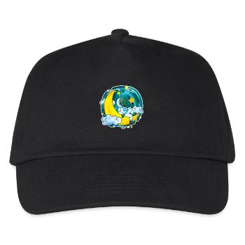 Astronaute Motif Space Moon Crescent - Casquette de baseball Enfant - noir - Devant