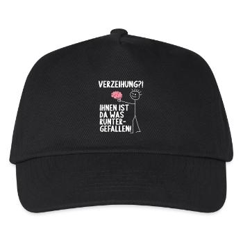 Dir ist da was runtergefallen Gehirn - Kinder Basecap - Schwarz - Vorne