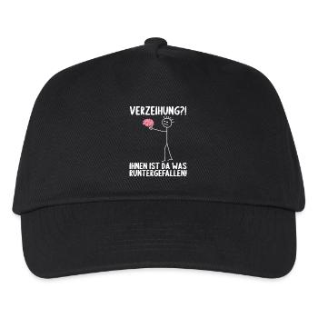 Dir ist da was runtergefallen Gehirn - Kinder Basecap - Schwarz - Vorne
