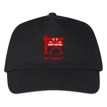 Agent immobilier nouvelle maison rouge logo - Casquette de baseball Enfant - noir - Devant