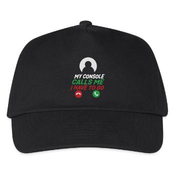 Meine Konsole ruft mich, ich muss los. - Kinder Basecap - Schwarz - Vorne