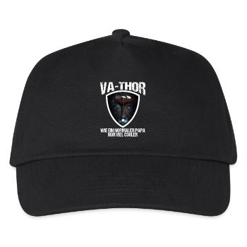 Papa Vathor Va Thor Vatertag Vatertagsgeschenk - Kinder Basecap - Schwarz - Vorne